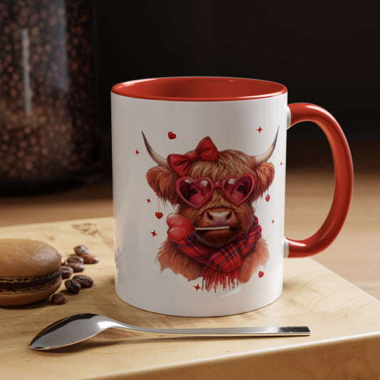 Valentine's Highland Cow Mug